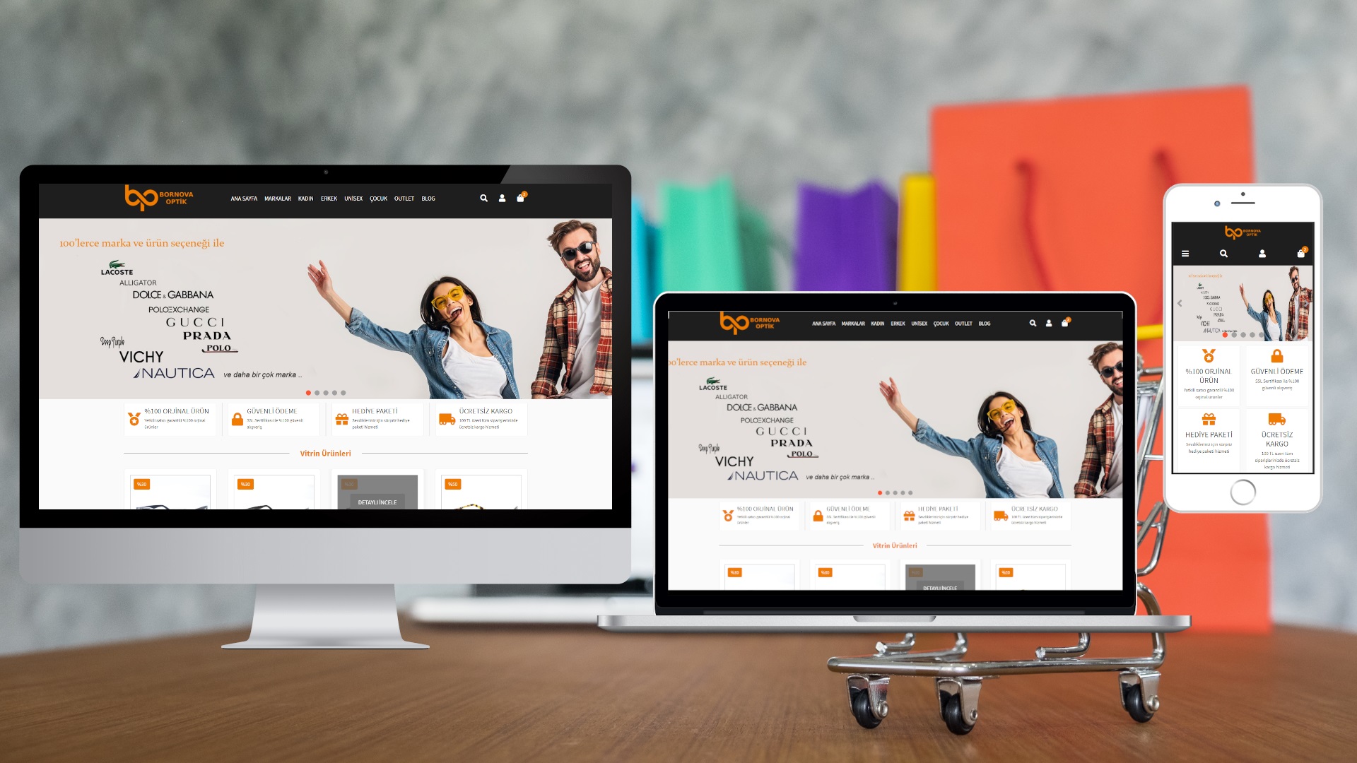Bornova Optik E-Ticaret Web Sayfası