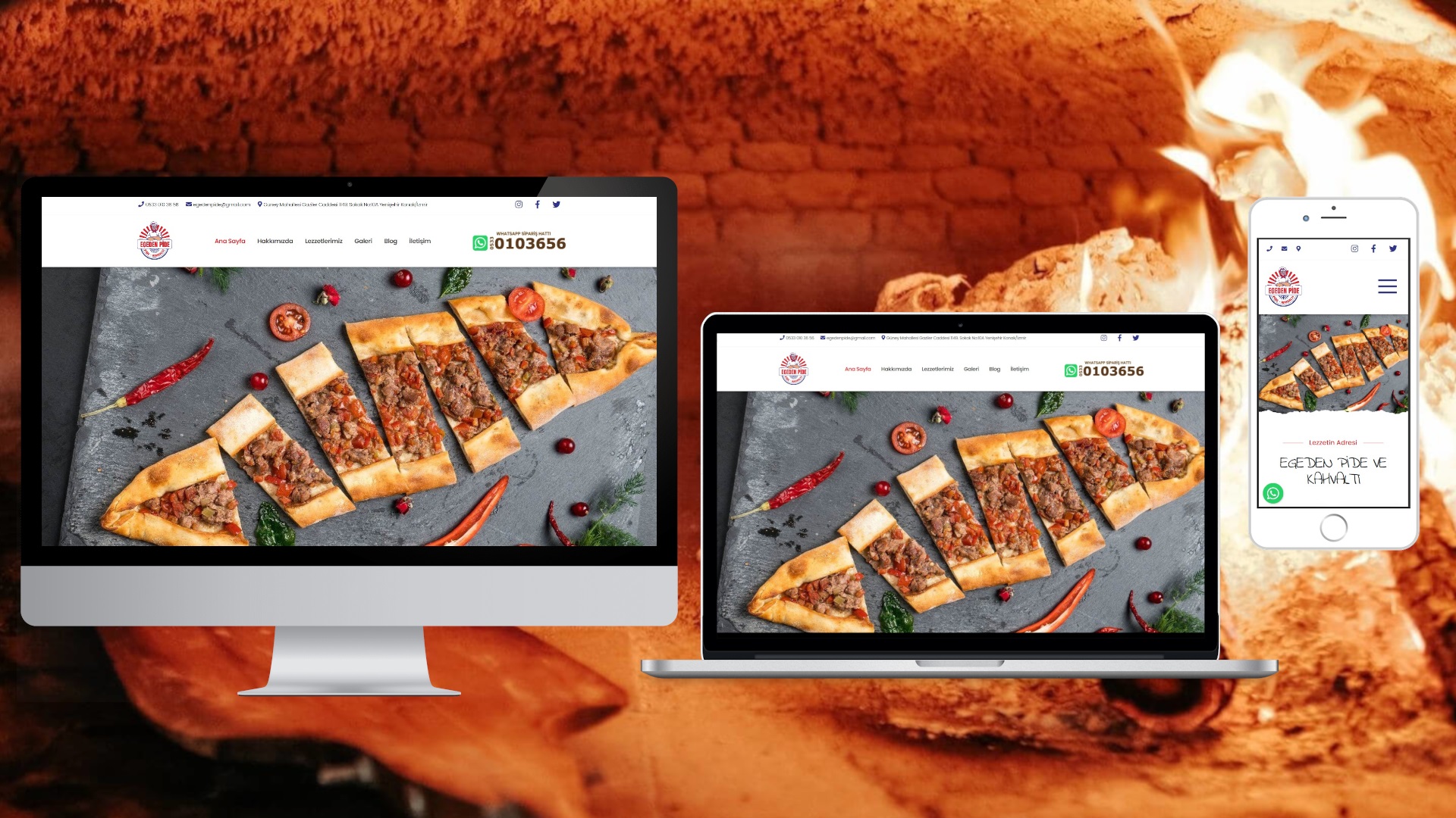Egeden Pide ve Kahvaltı Kurumsal Web Sayfası